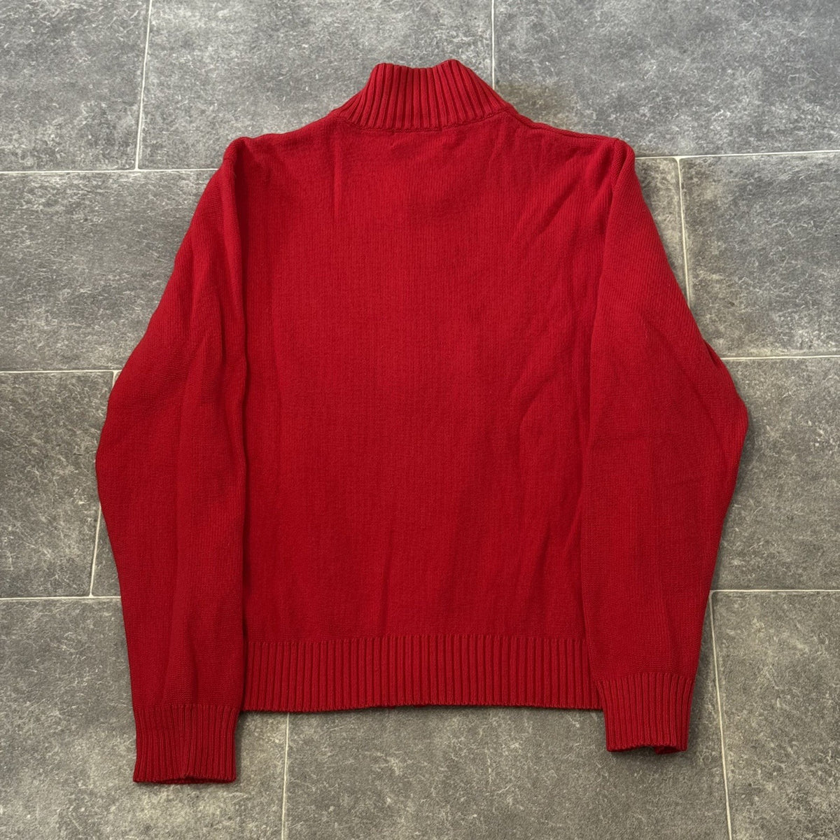 Polo Ralph Lauren Mens Long Sleeve Zipped Cotton Cardigan XL Red