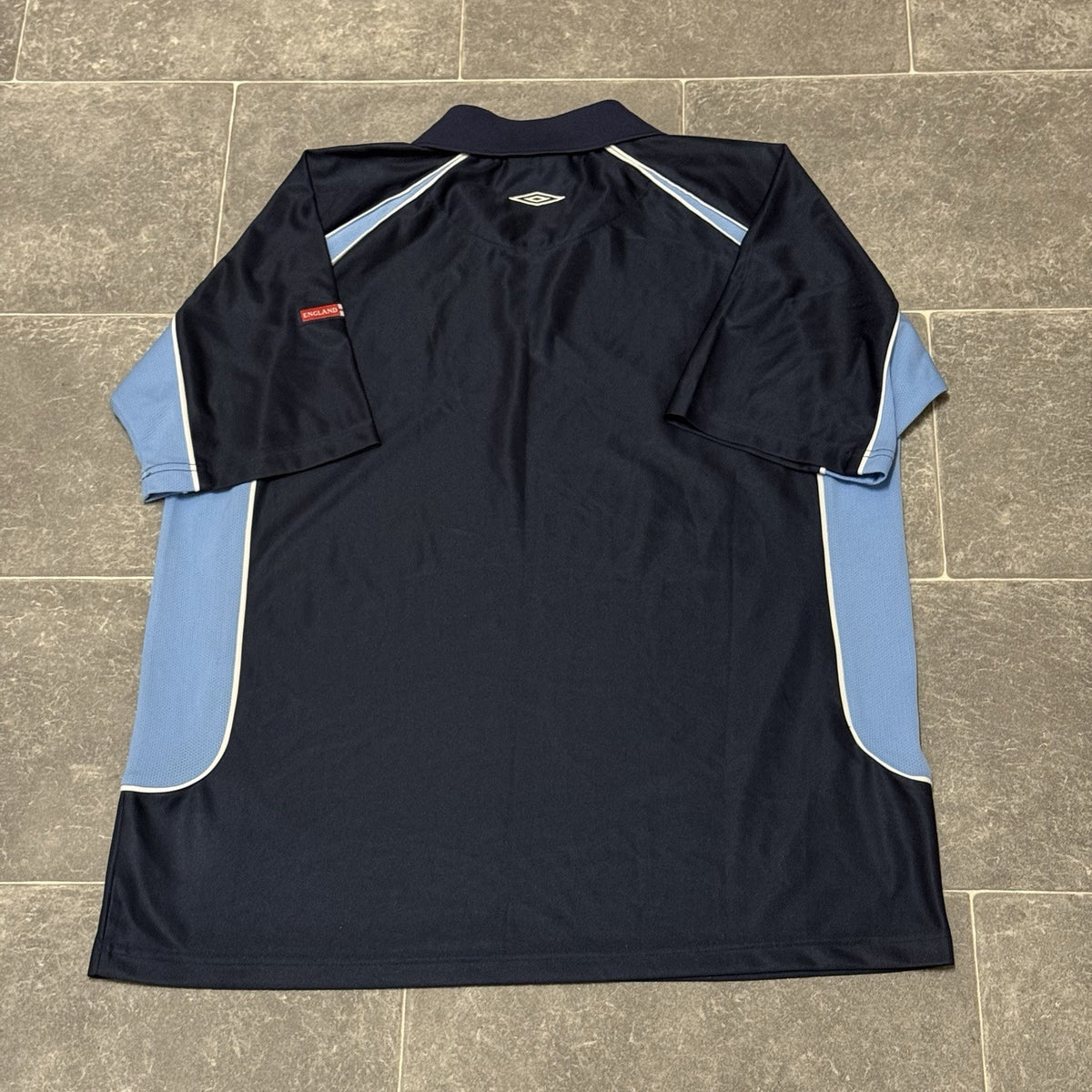 Vintage England Football Shirt XL Umbro Navy Training Kit 2000 2002 Jersey