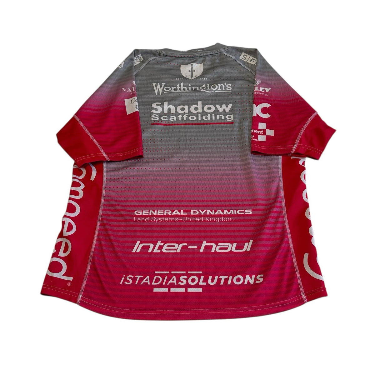 Newport Dragons Rugby European Shirt 2020/2021 VX3 Size Large Pink Jersey Top