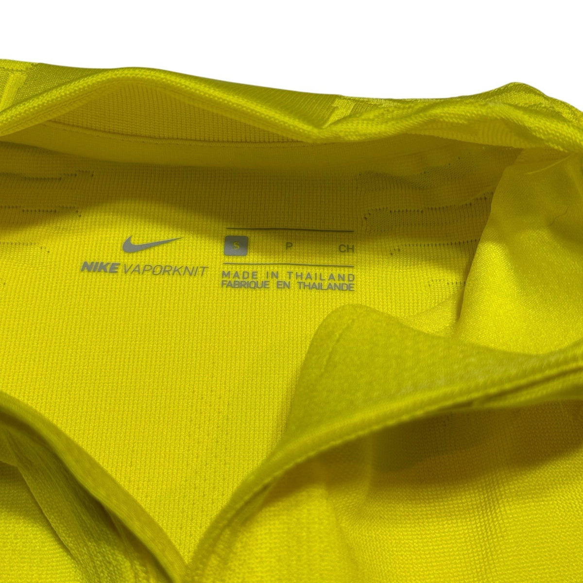 Barcelona Top Small Nike Vaporknit Yellow Drill Football Quarter Zip Jersey