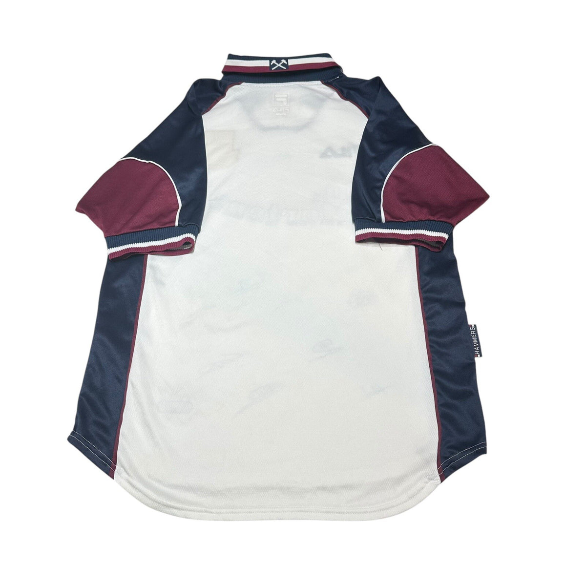 West Ham 1999/00 AWAY Football Shirt SIGNED Soccer Jersey Size Medium