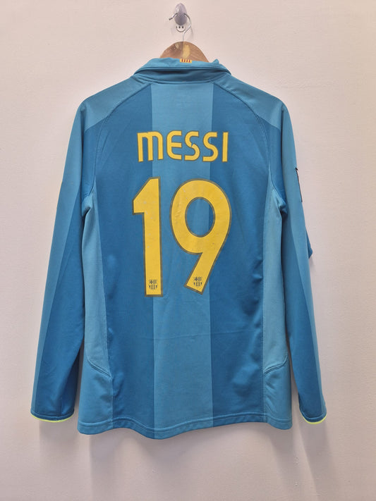 Barcelona 2007/08 'Messi 19' Away Shirt Small