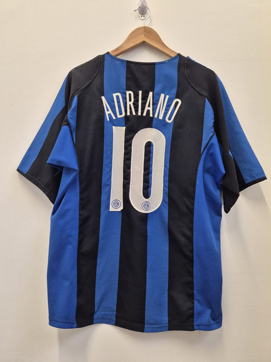 Inter Milan 2004/05 'Adriano' Home Shirt Large