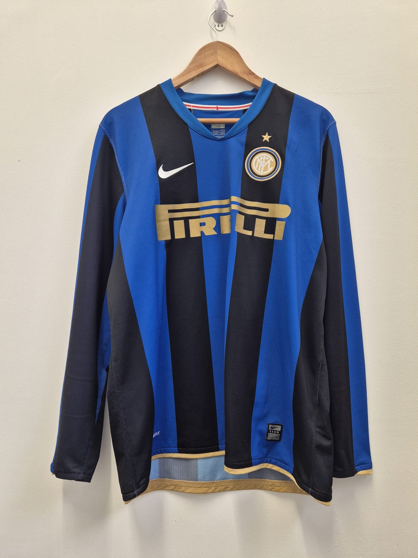 Inter Milan 2008/09 'Adriano' Home Shirt Large