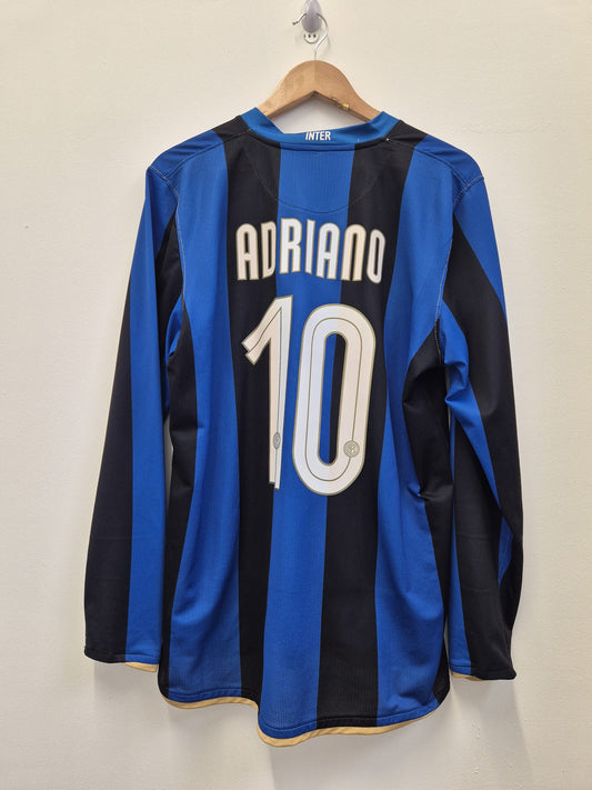 Inter Milan 2008/09 'Adriano' Home Shirt Large