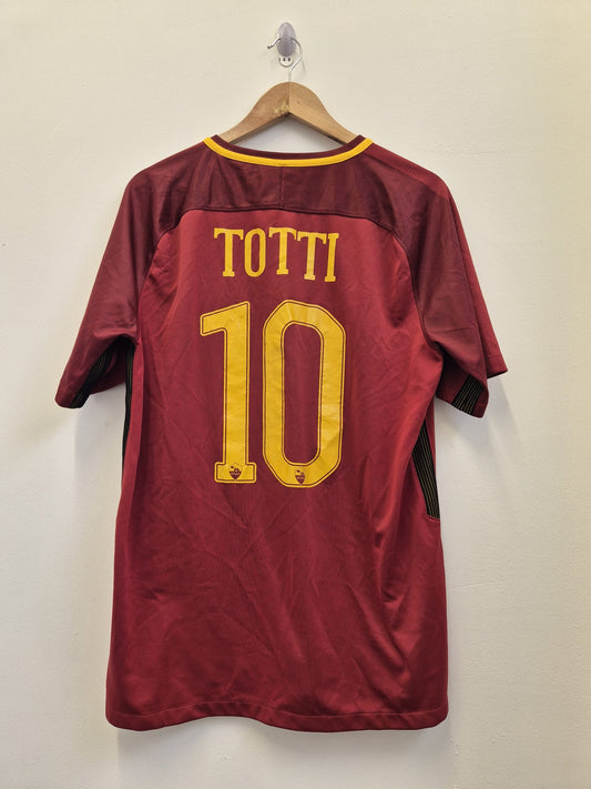 Roma 2017/18 'Totti' Home Shirt Large