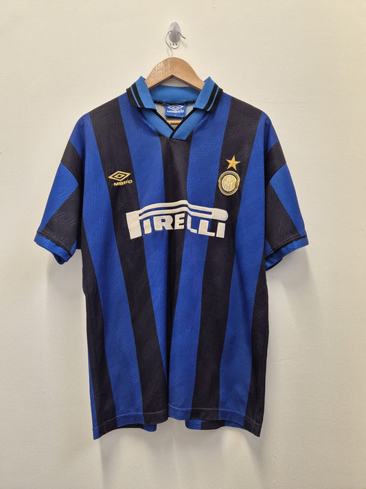 Inter Milan 1995/96 Home Shirt Medium