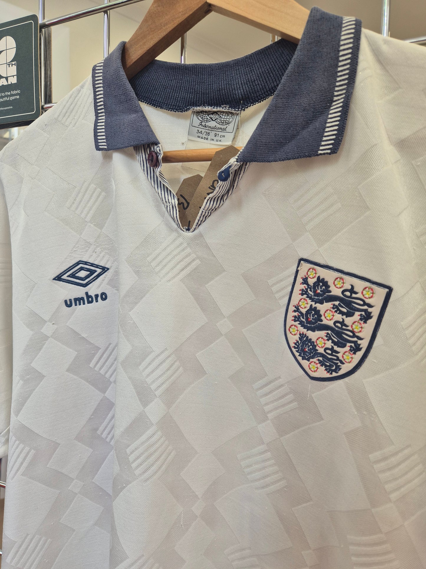England 1990 Home Gazza '19' Shirt Small