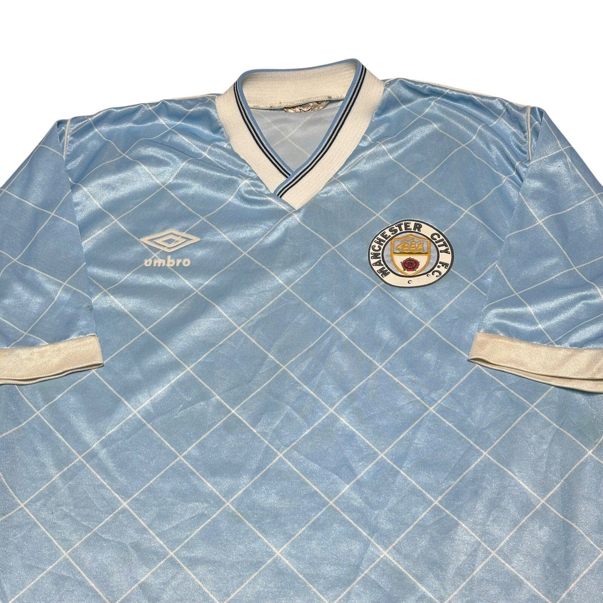 Original Authentic Umbro Manchester City 1987/1988 Home Shirt Mens Medium