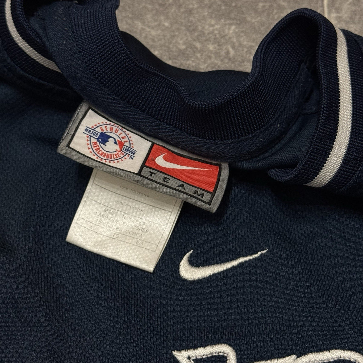 Vintage 90s Nike Team MLB New York Yankees Center Swoosh Baseball Jersey XL Mens