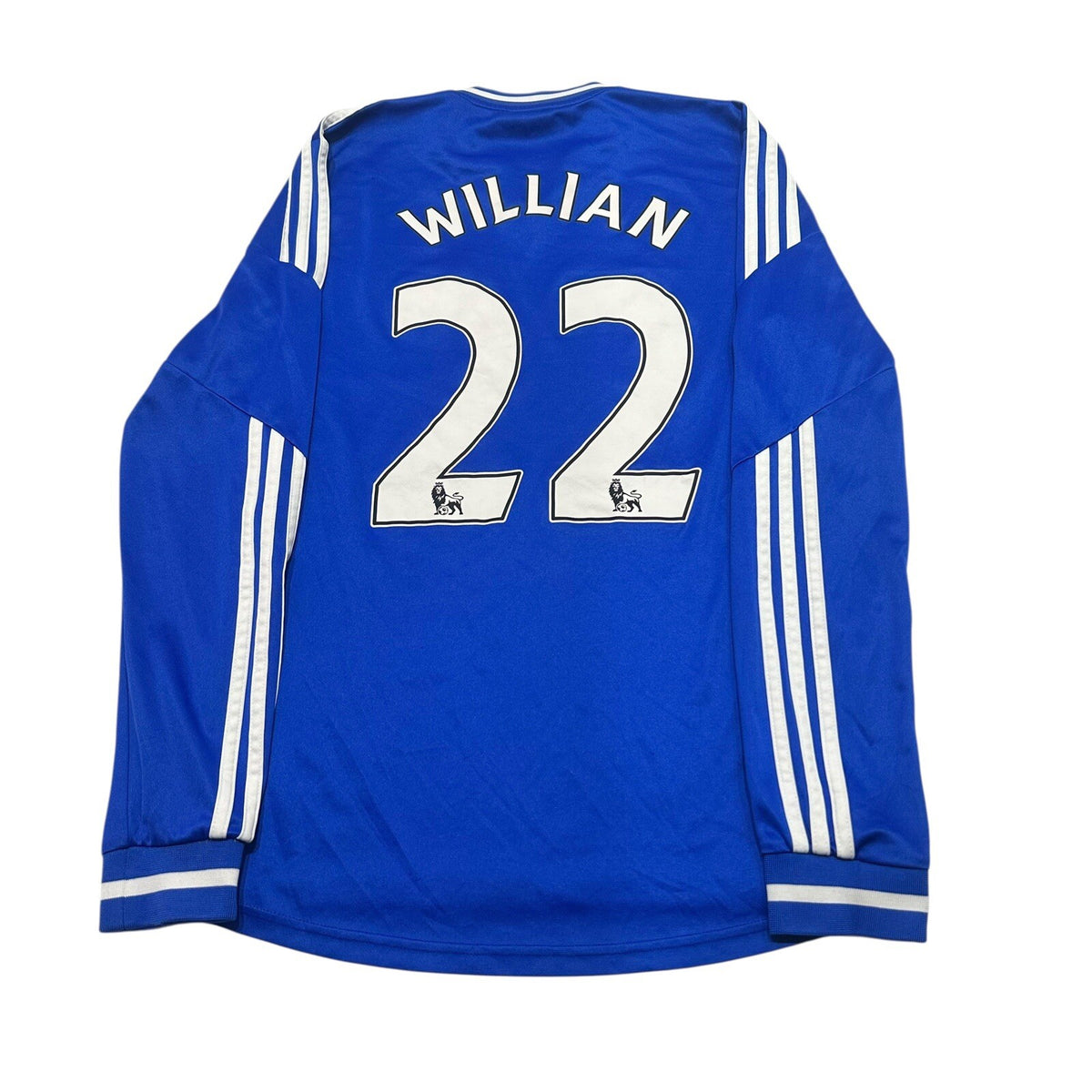 CHELSEA 2013/2014 HOME FOOTBALL SHIRT #22 WILLIAN SIZE S LONGSLEEVE