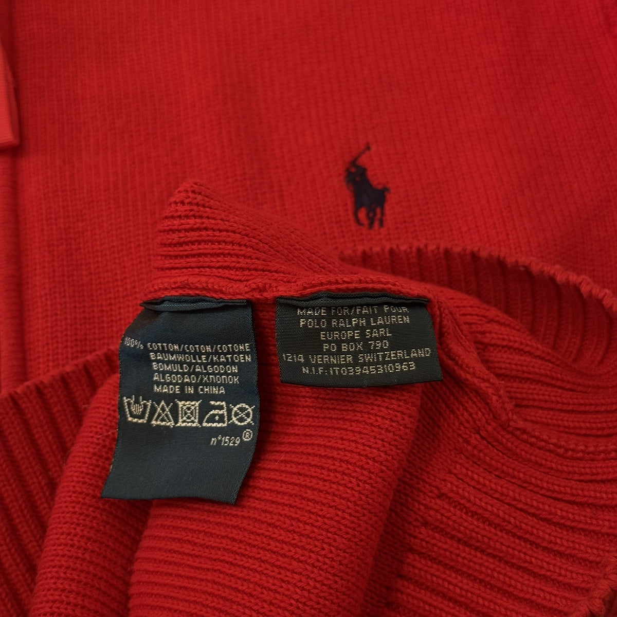 Polo Ralph Lauren Mens Long Sleeve Zipped Cotton Cardigan XL Red
