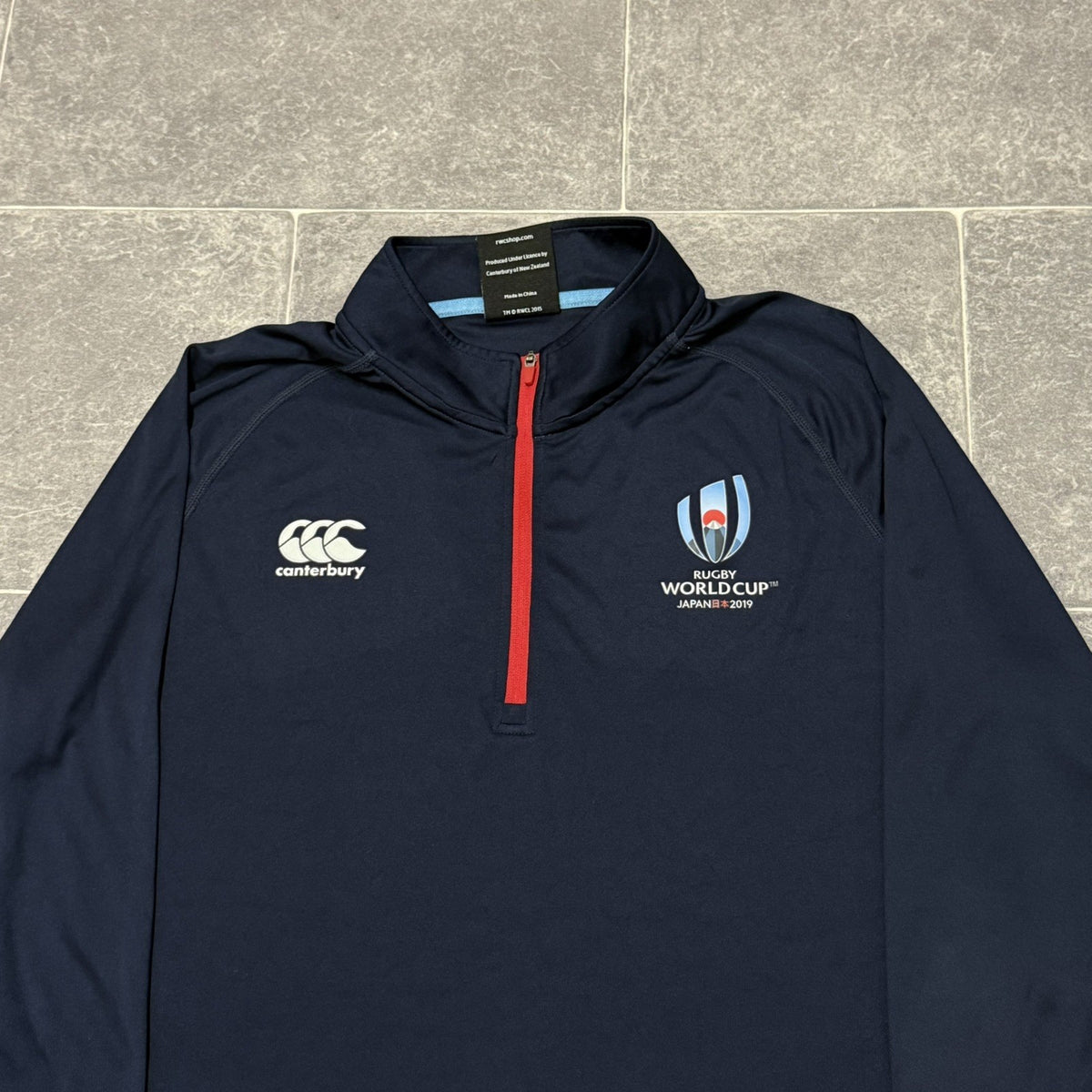 Canterbury Rugby World Cup Japan 2019 Jersey Mens Large 1/4 Zip Training Top