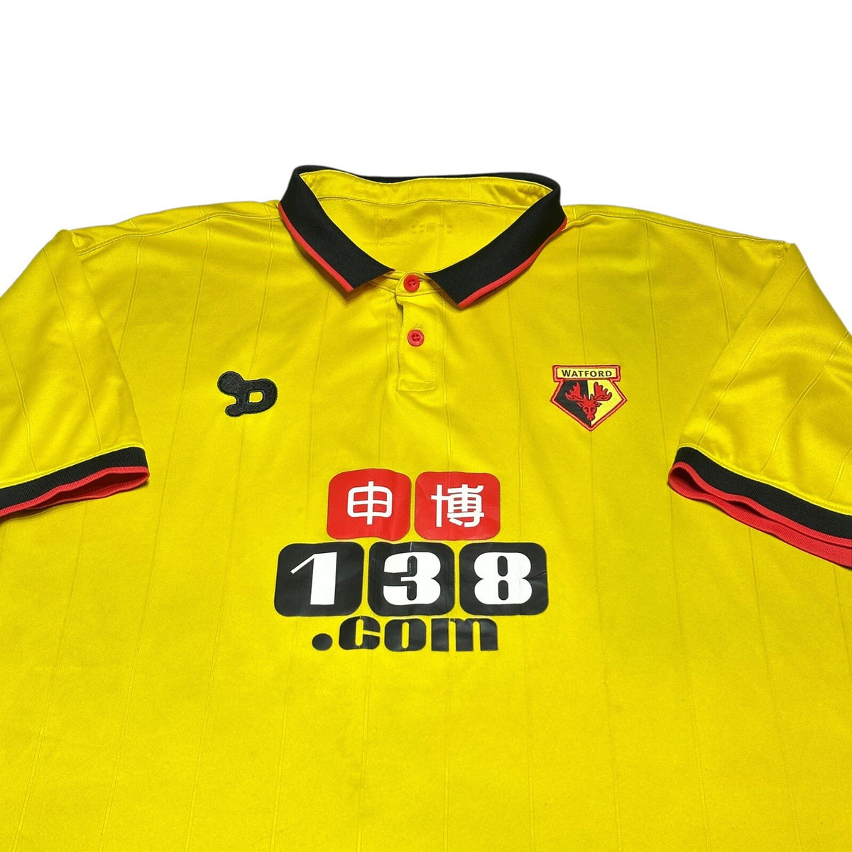 Watford Home Football Shirt 2016/17 Adults XXL Dryworld Used