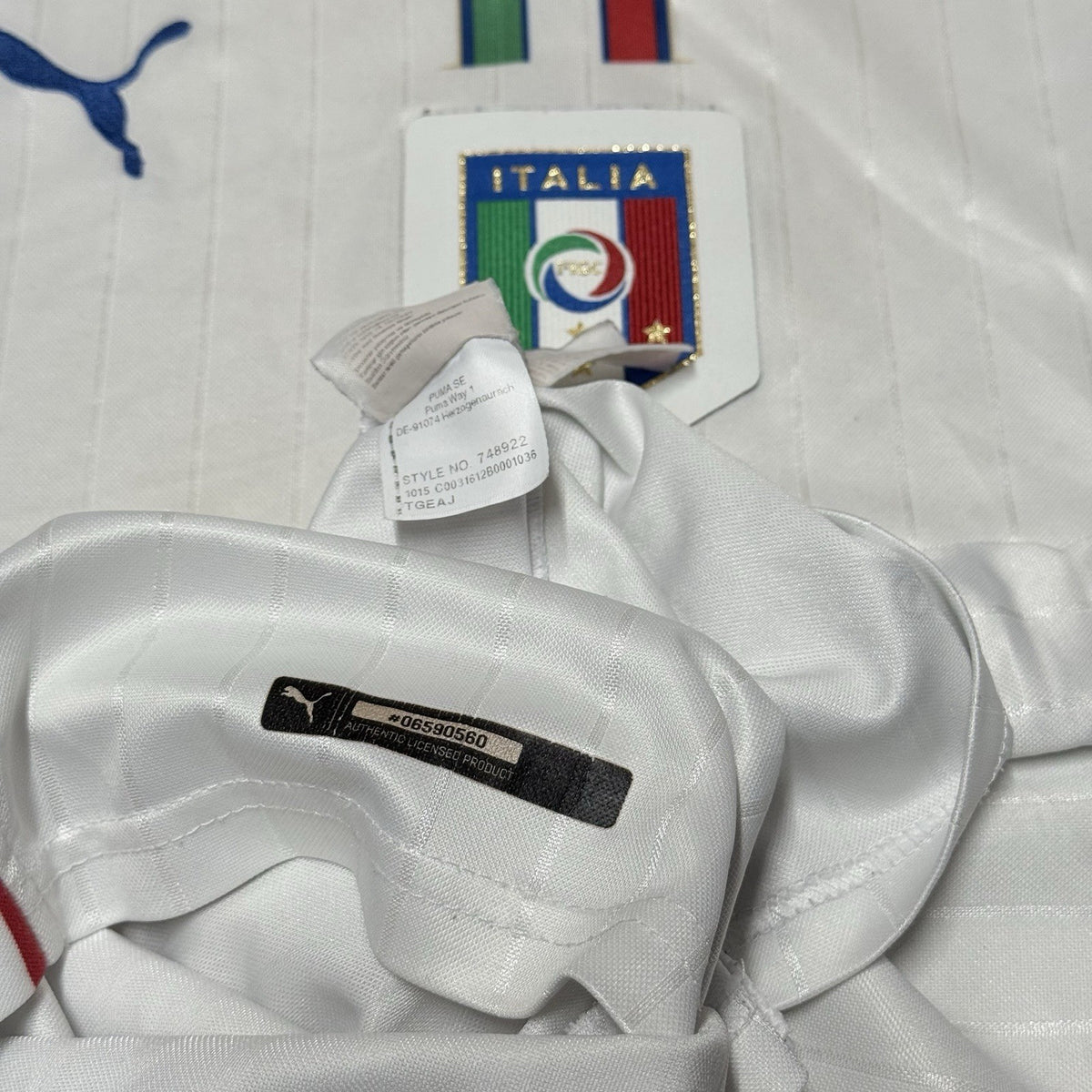 Italy Football Shirt 15/16 Euro Puma Soccer Jersey Size Large