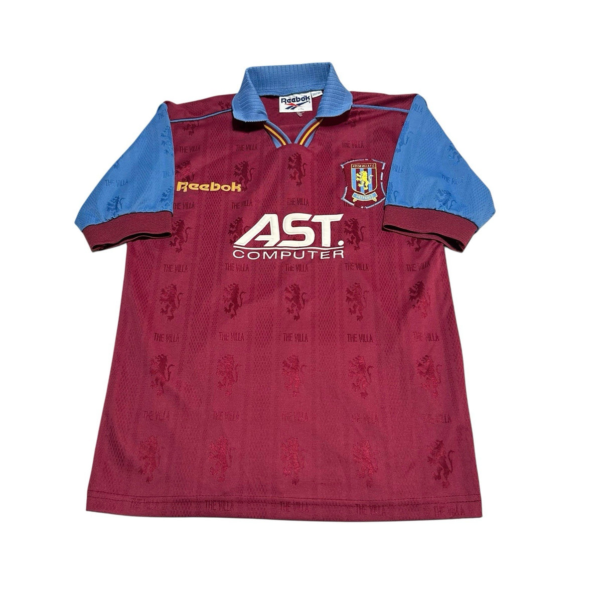 Aston Villa 1995-1997 Home Shirt Reebok Men's S 30/32 Original AVFC Football