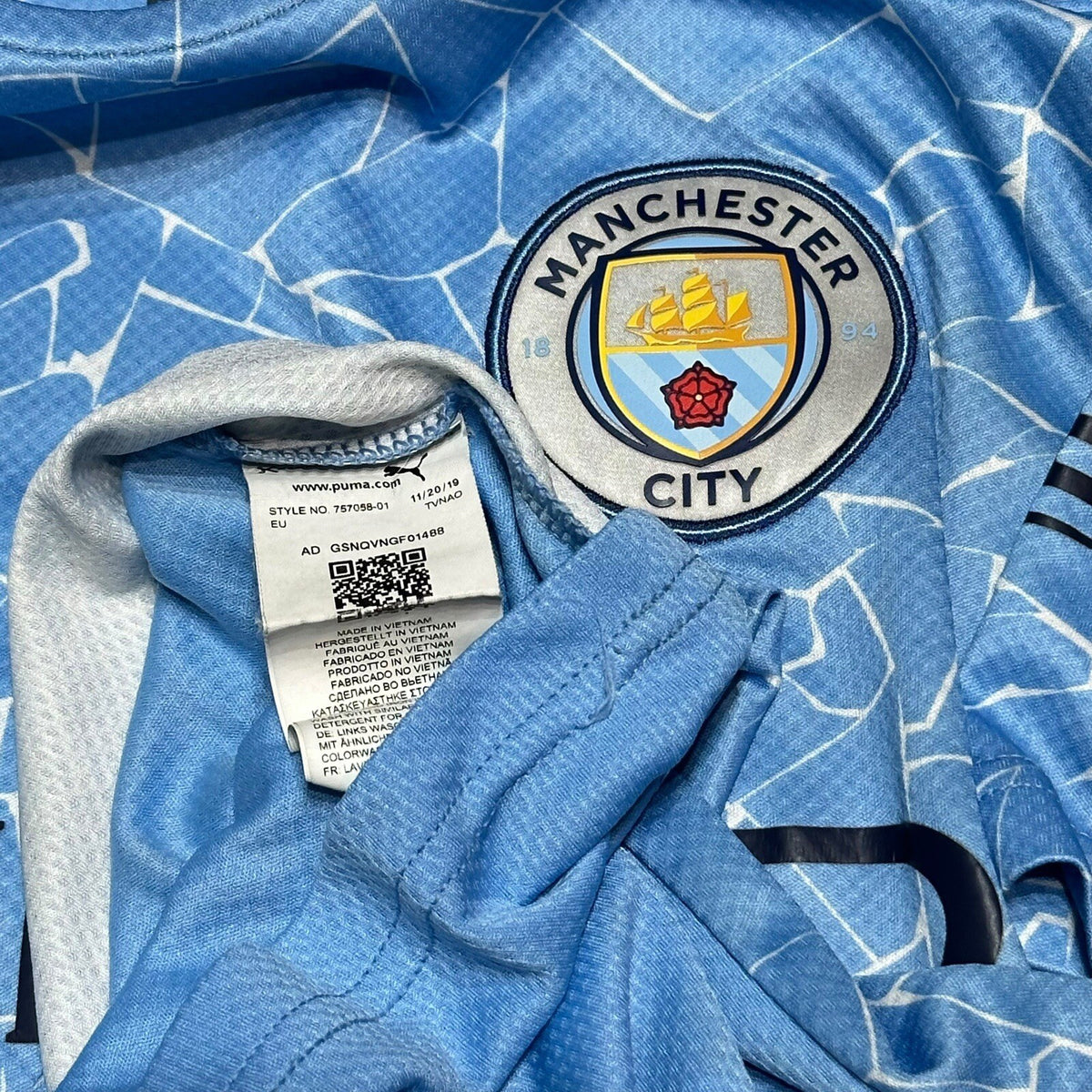 Manchester City Football Shirt 2020-2021 Home Puma Etihad Size Small