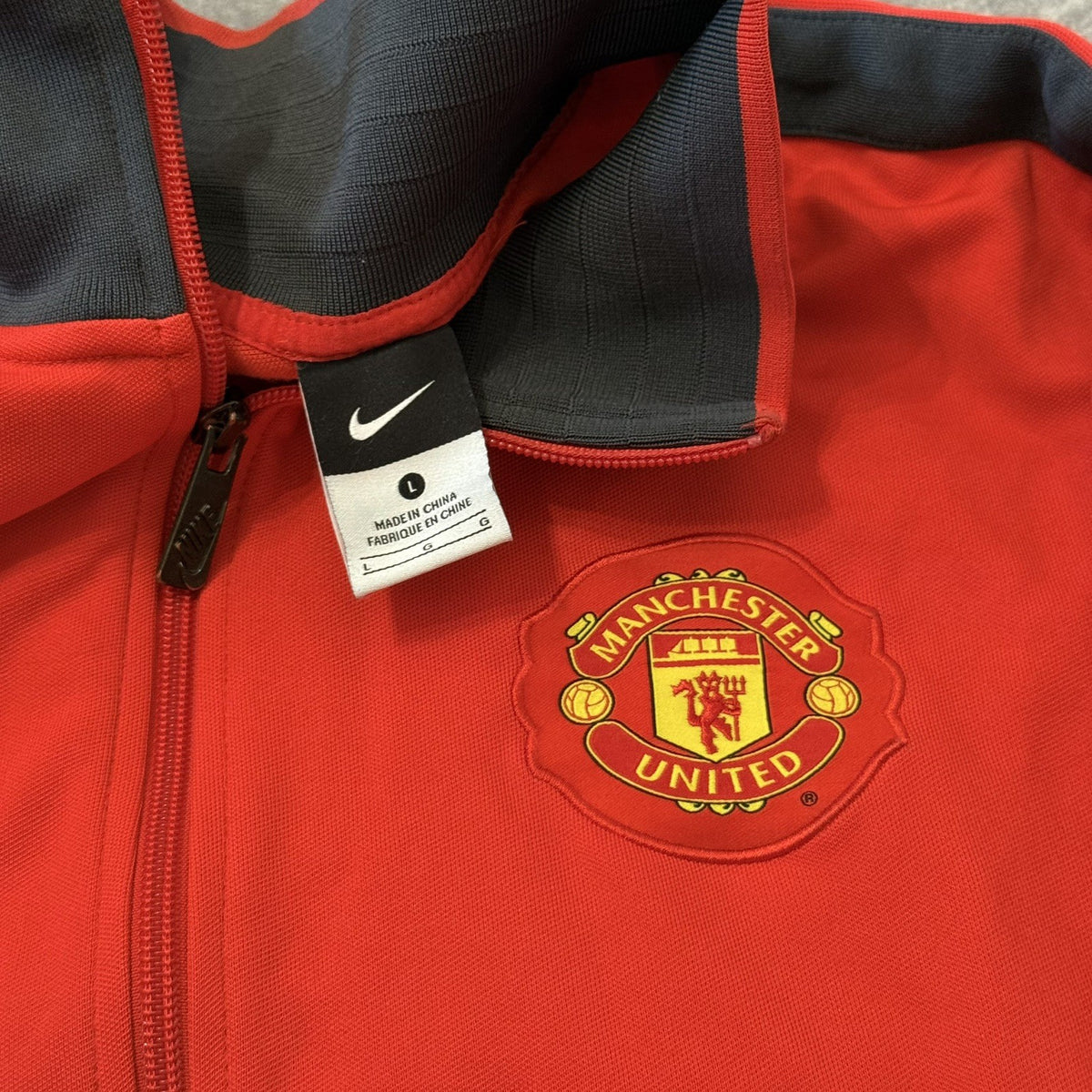 Adidas Manchester United Soccer Track Jacket Large Adults Full Zip 2013 Jersey