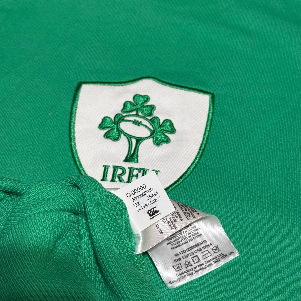 Ireland Canterbury Rugby Shirt Mens 4XL Green Jersey Top Longsleeve Union IRFU