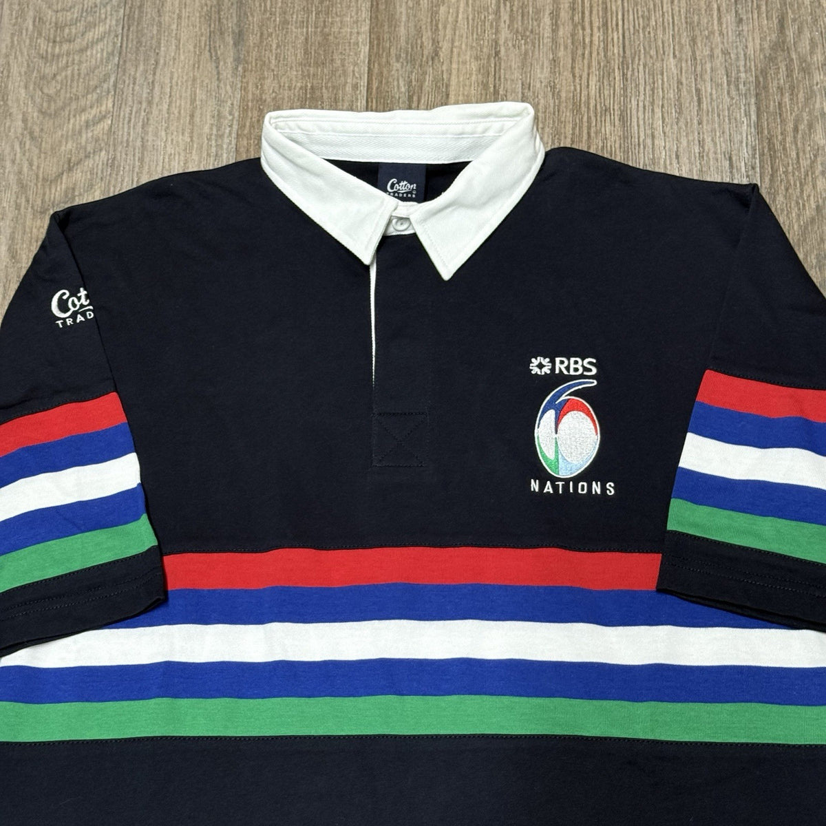 SIX NATIONS RBS RUGBY UNION SHIRT COTTON TRADERS JERSEY SIZE LARGE ADULTS