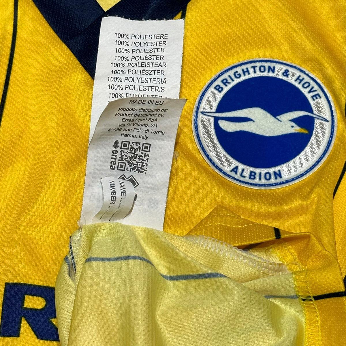 Brighton & Hove Albion 2011/2013 AWAY Football Shirt Errea Size Small