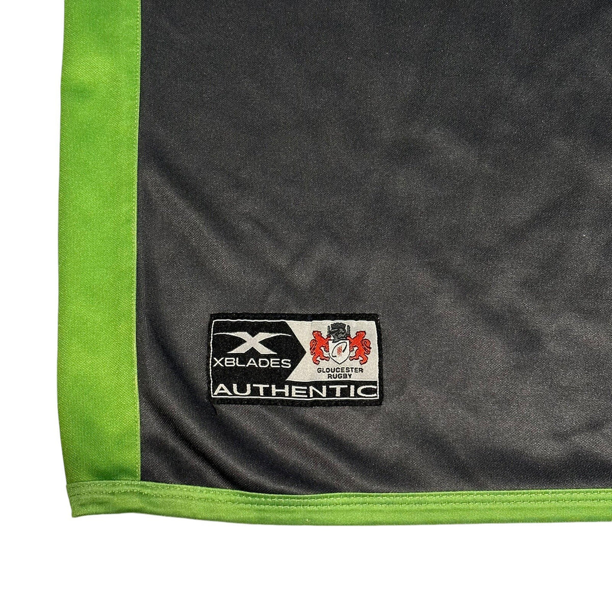 Gloucester Rugby Away Shirt 2017/2018 XBlades XL Grey Green Jersey Top