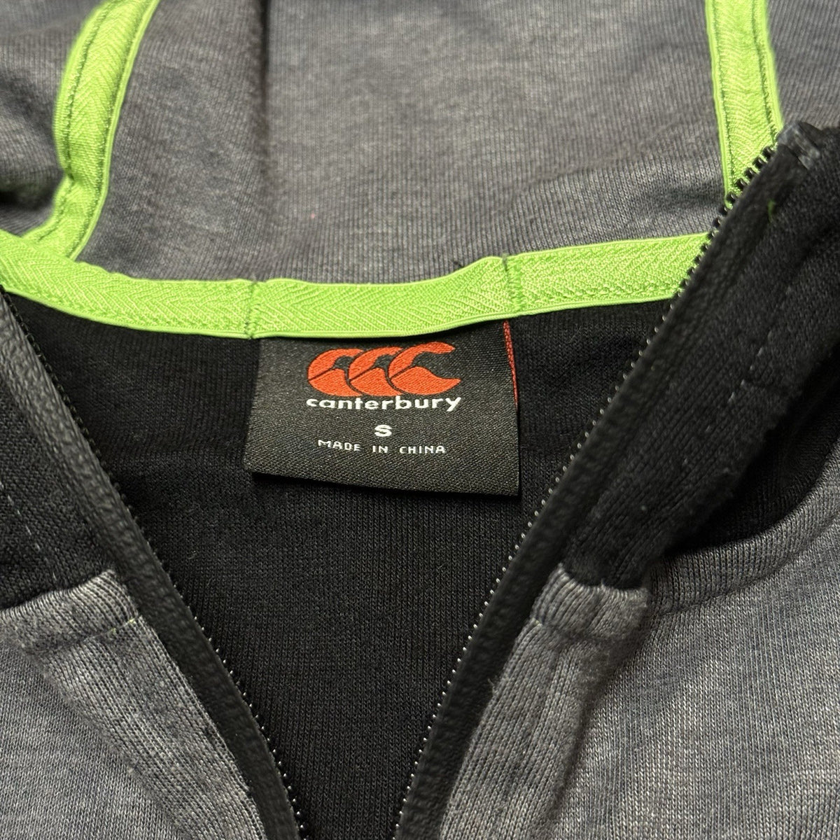 Canterbury IRFU Ireland Rugby Hoodie Sweater Zip Up Grey Vodafone Men's Small