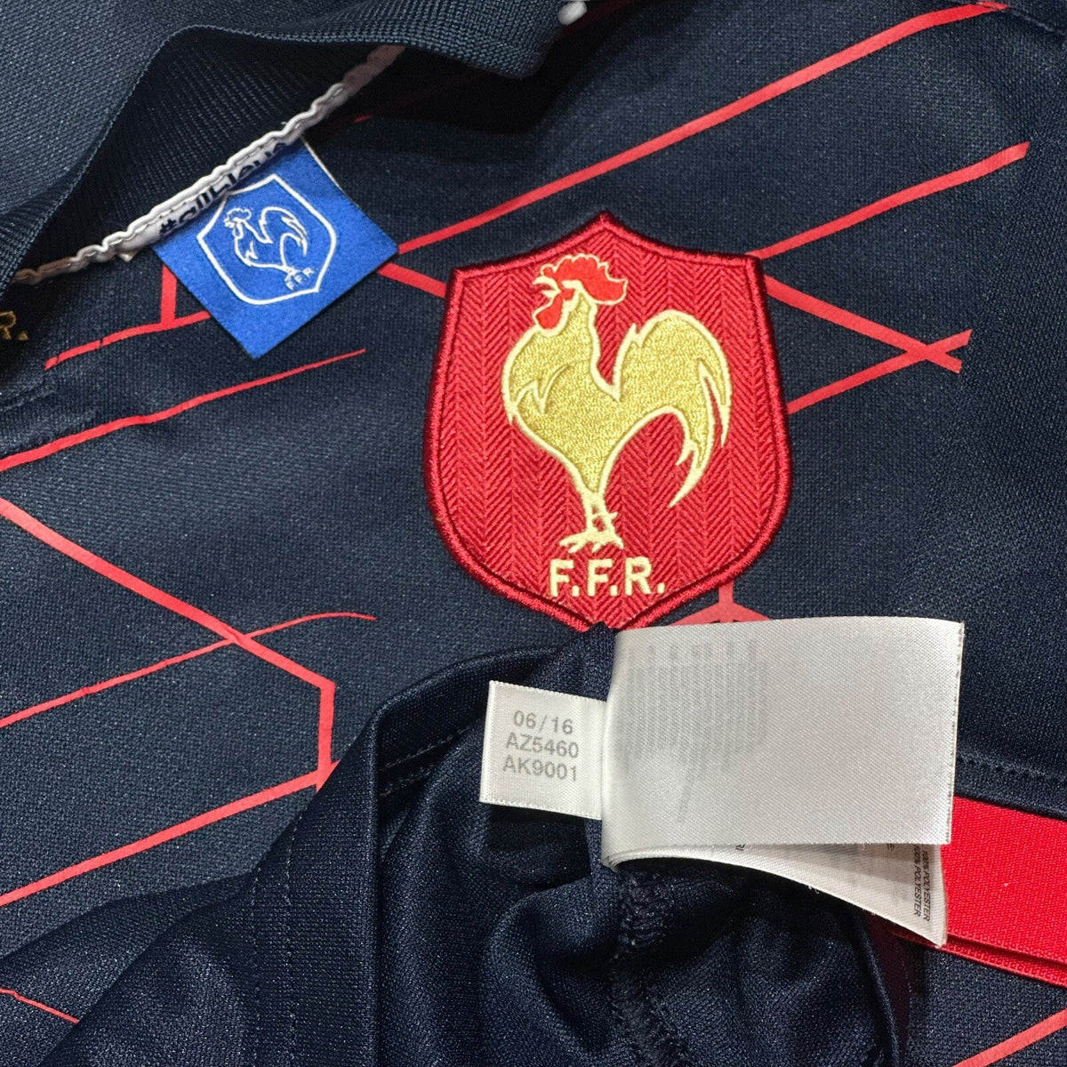 France Rugby Union Home Shirt 2016/2017 Adidas Jersey Blue Medium M