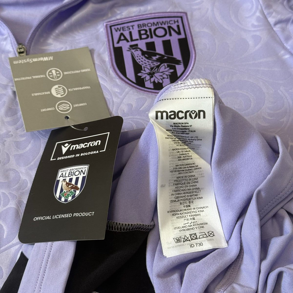 West Bromwich Albion 2024/2025 1/4 Zip Player Issue Training Jersey Medium New