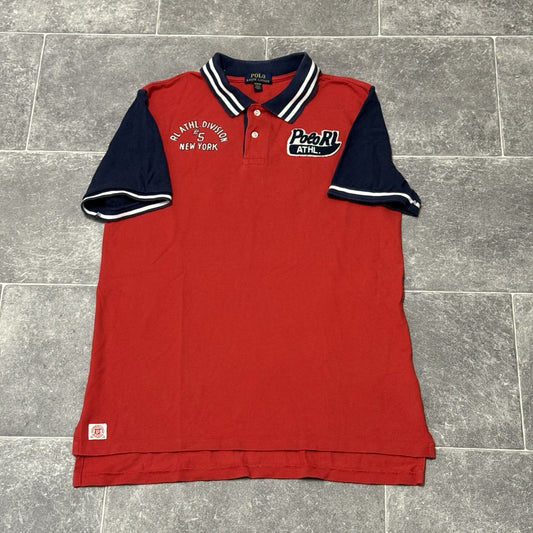 Ralph Lauren Polo Shirt XL 18-20 (Adult S/M) Spellout logo Rugby