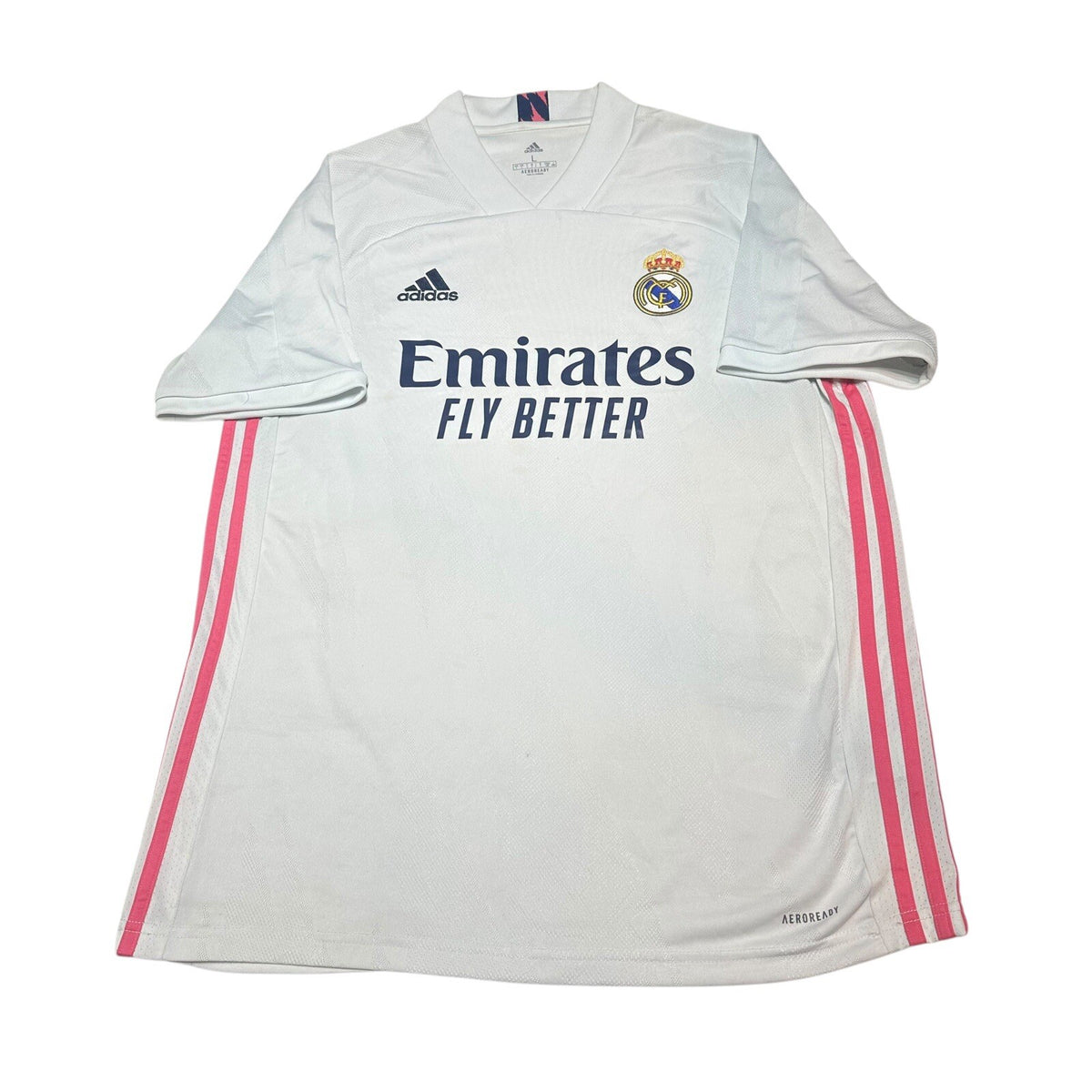 REAL MADRID 2020/2021 HOME SHIRT FOOTBALL ADIDAS SOCCER JERSEY SIZE L ADULT