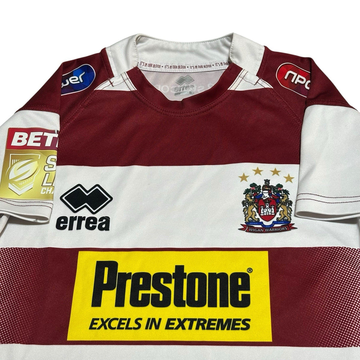Wigan Warriors 2019 Home Rugby Shirt Small Adults Hummel Jersey