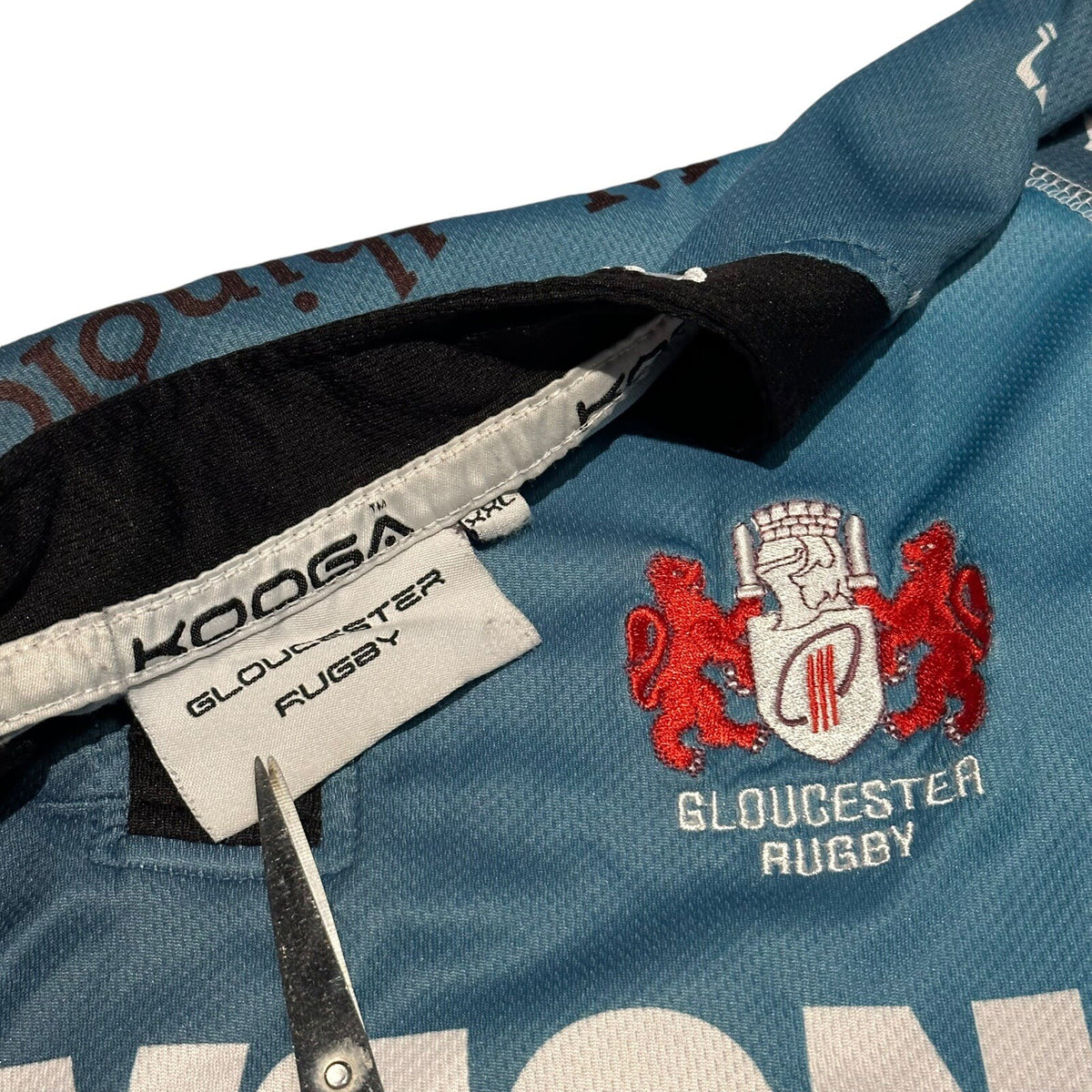 Gloucester Rugby Away Shirt 2012/2013 Kooga Small XXL Jersey Blue Top