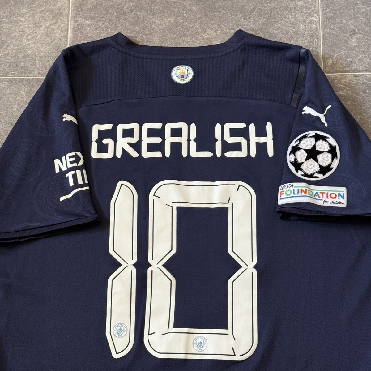 Manchester City Third Away 2021/22 Football Shirt XL Adults UCL #10 Grealish