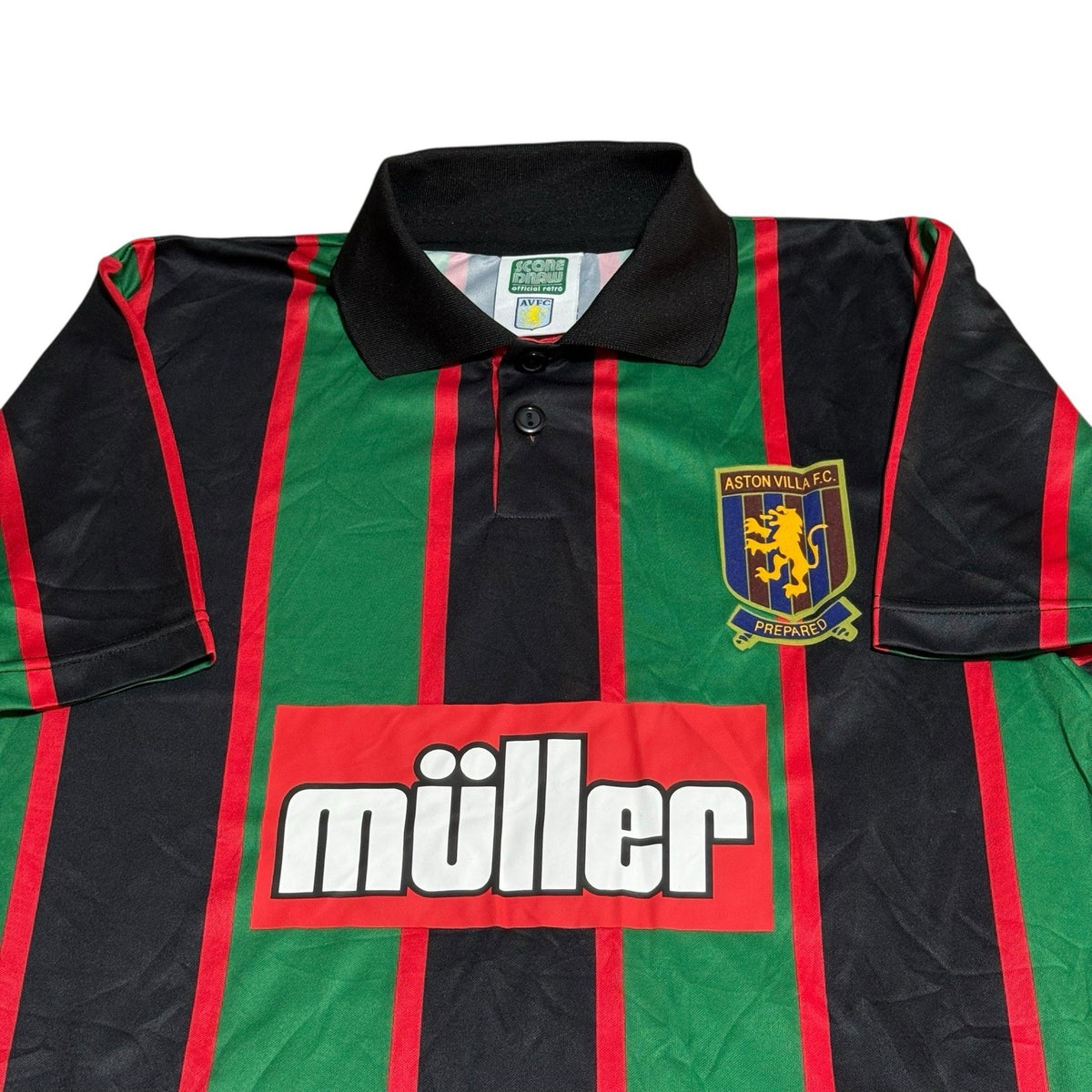 RETRO SCORE DRAW ASTON VILLA FC 1993-1995 MENS AWAY FOOTBALL SHIRT RARE SIZE M