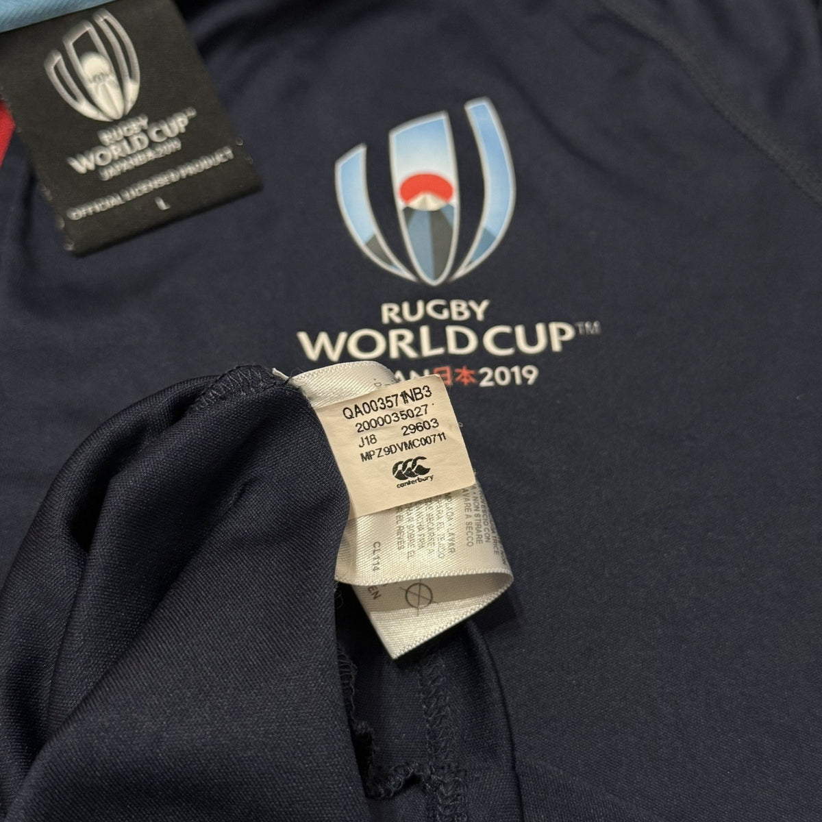 Canterbury Rugby World Cup Japan 2019 Jersey Mens Large 1/4 Zip Training Top