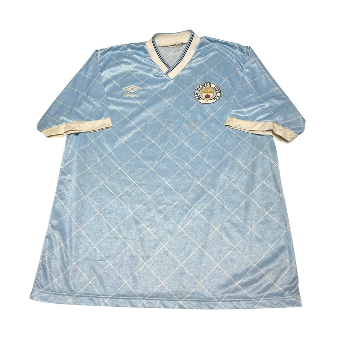 Original Authentic Umbro Manchester City 1987/1988 Home Shirt Mens Medium