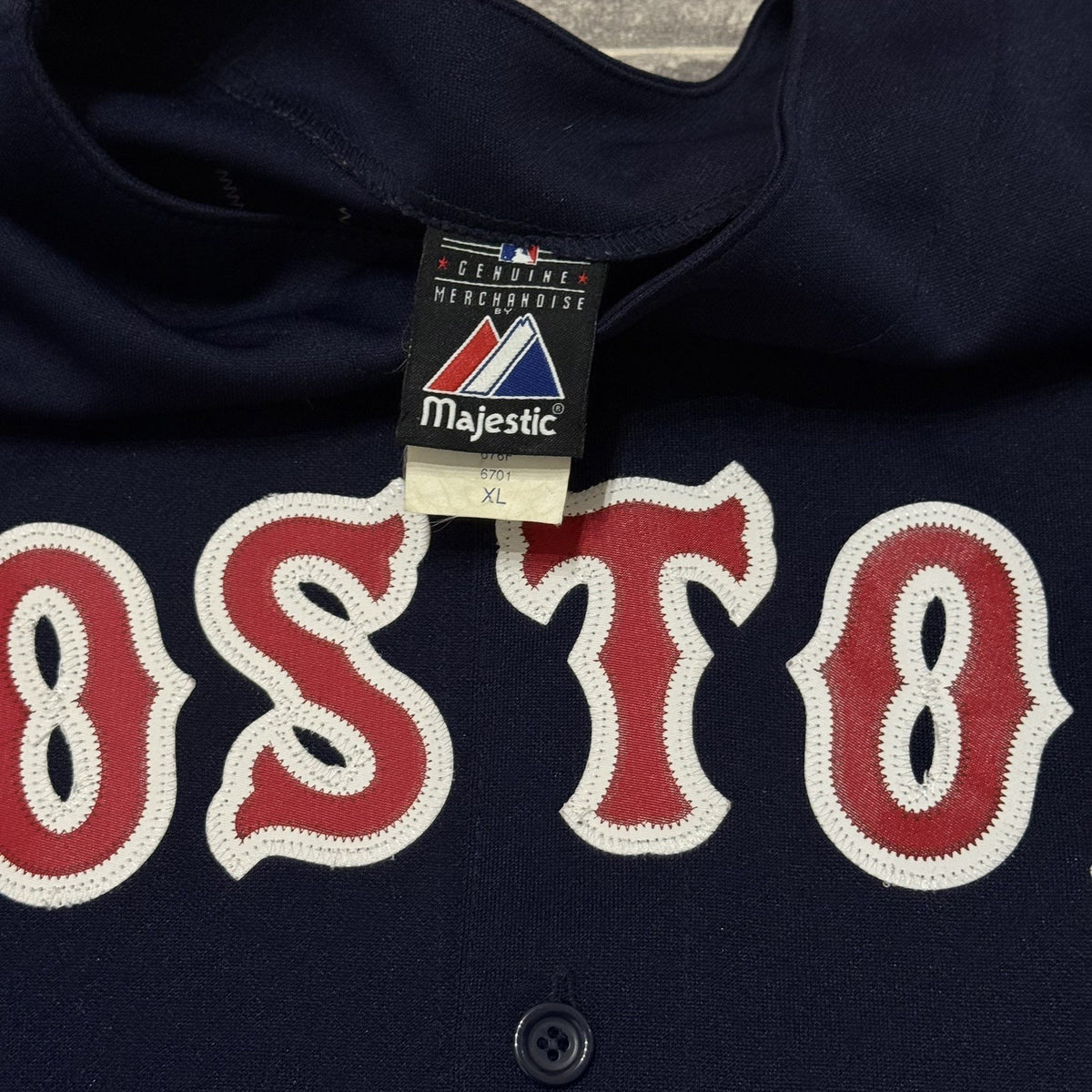 Majestic Boston Red Sox Navy Blue Jersey Mens XL Cool Base MLB Baseball