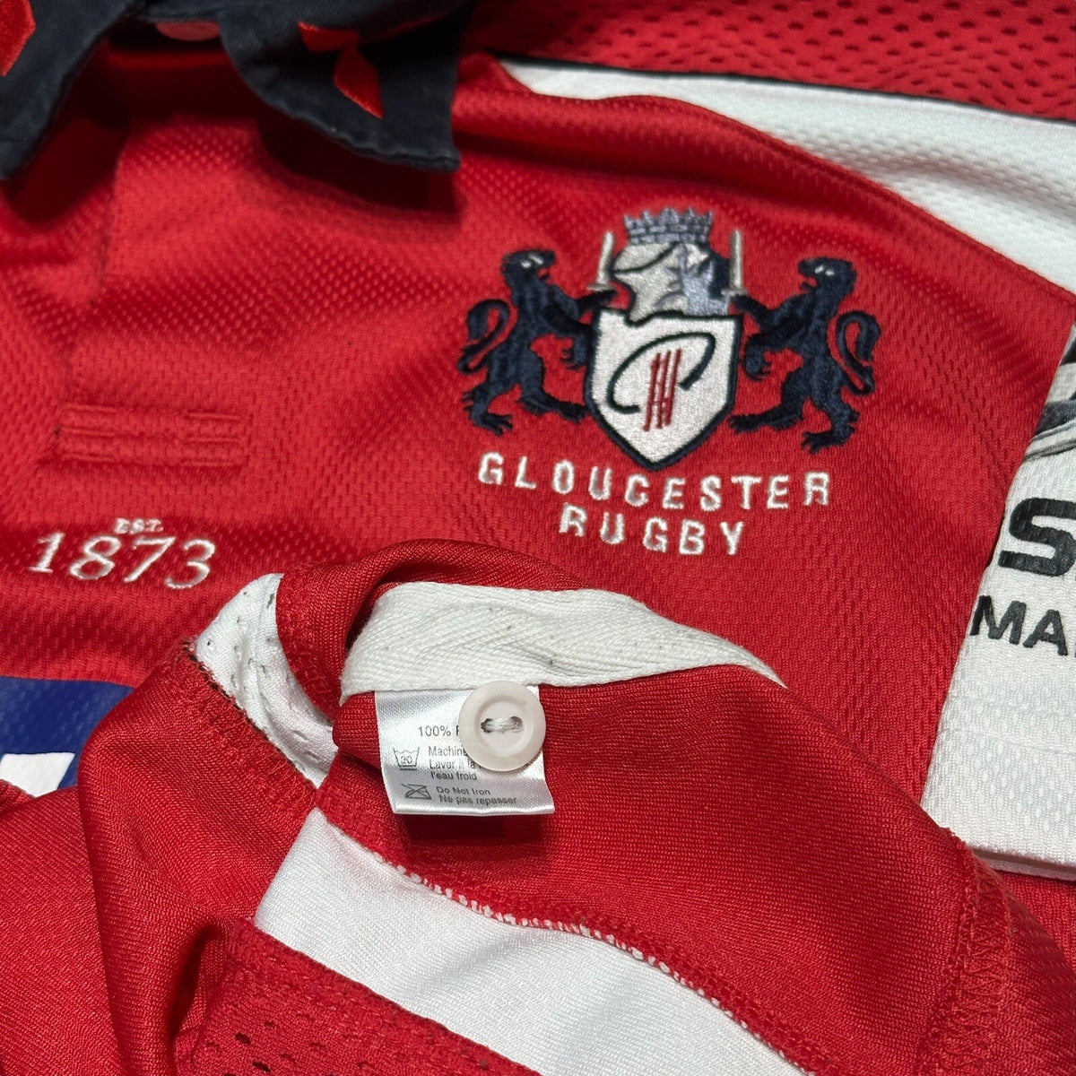 Gloucester Rugby Home Shirt 2007/2008/2009 Rugbytech S Small Jersey Top