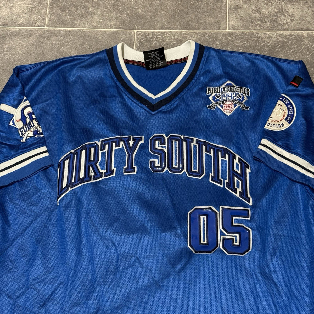 Vintage Fubu Jersey Men XL Dirty South #05 Hip Hop 90s Streetwear Ltd Ed