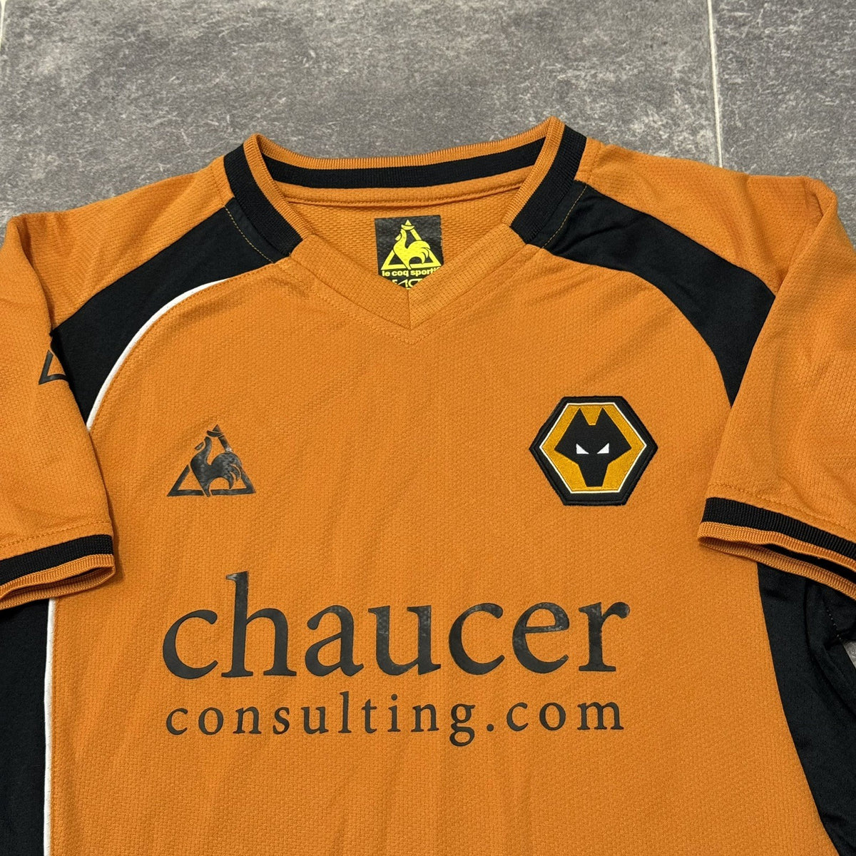 WOLVERHAMPTON WANDERERS 2008-09 Wolves Football Shirt Le Coq Sportif Small Adult
