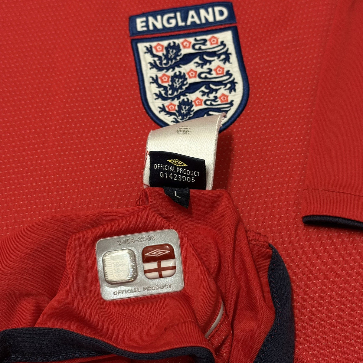 England Away Football Shirt 2004/06 Adults Large Umbro