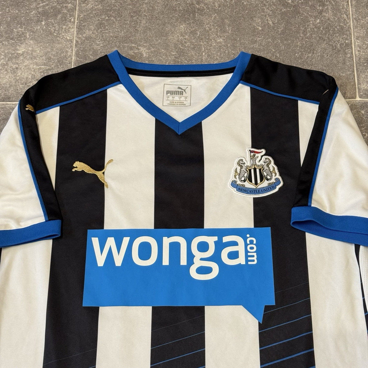 Newcastle United Home Football Shirt Men’s Large 2015 2016 Puma 45 Mitrović