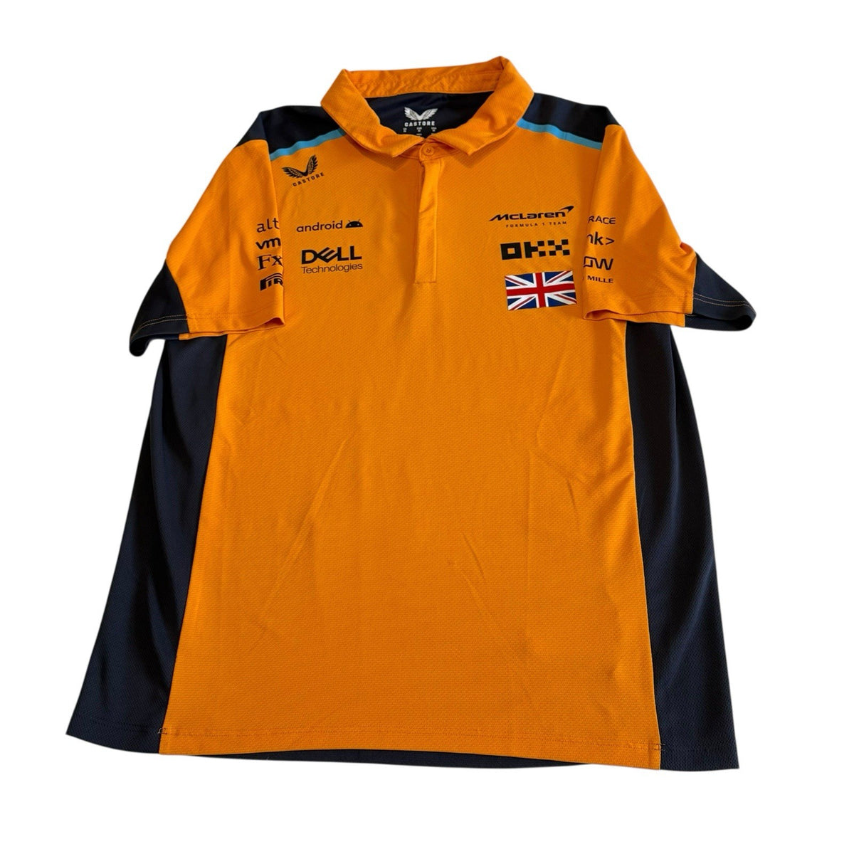 Lando Norris Driver Polo Shirt Size Medium F1 McLaren 2023 Castore Jersey