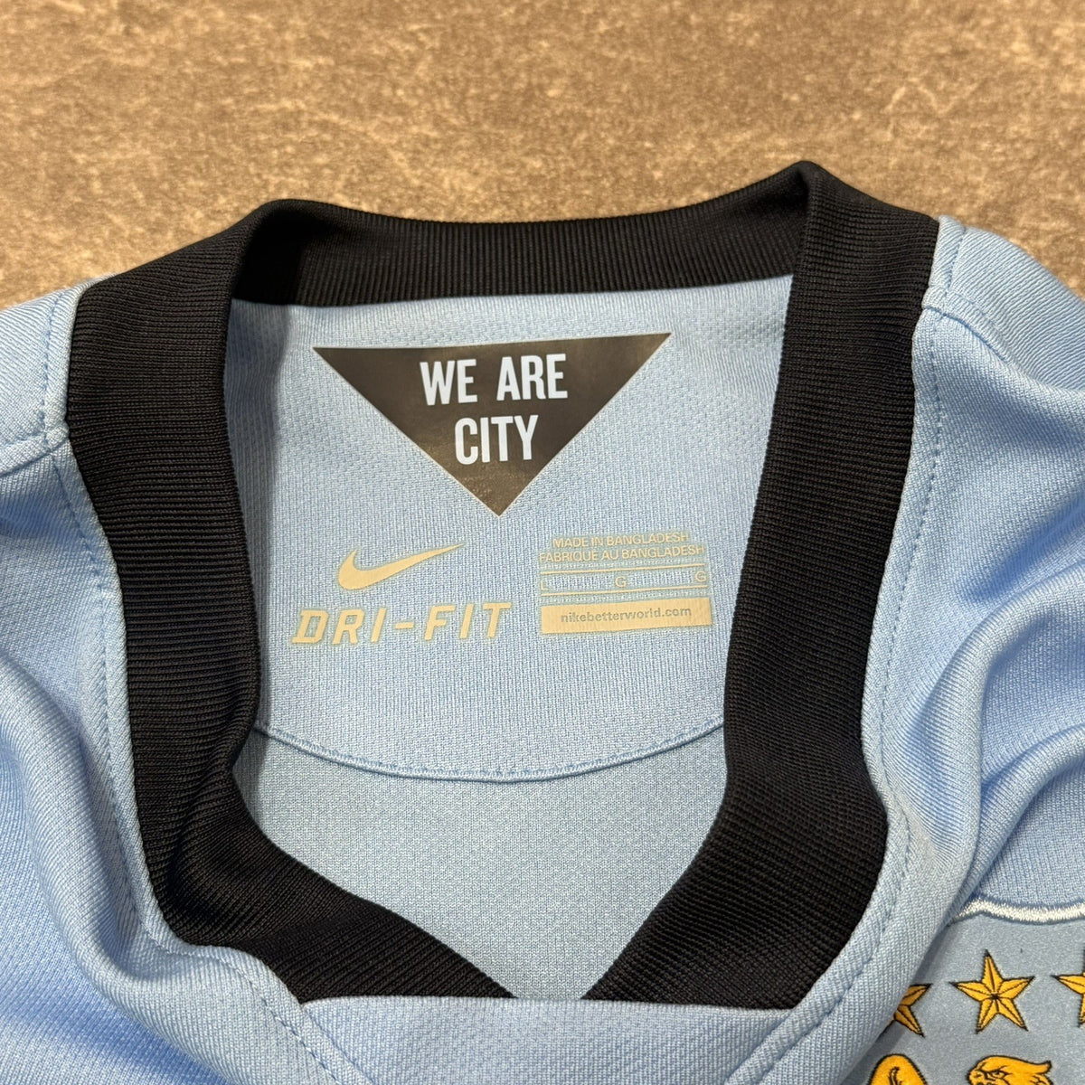 Manchester City Shirt Large Woman’s Blue Home Kit 2014 2015 Nike Soccer Jersey