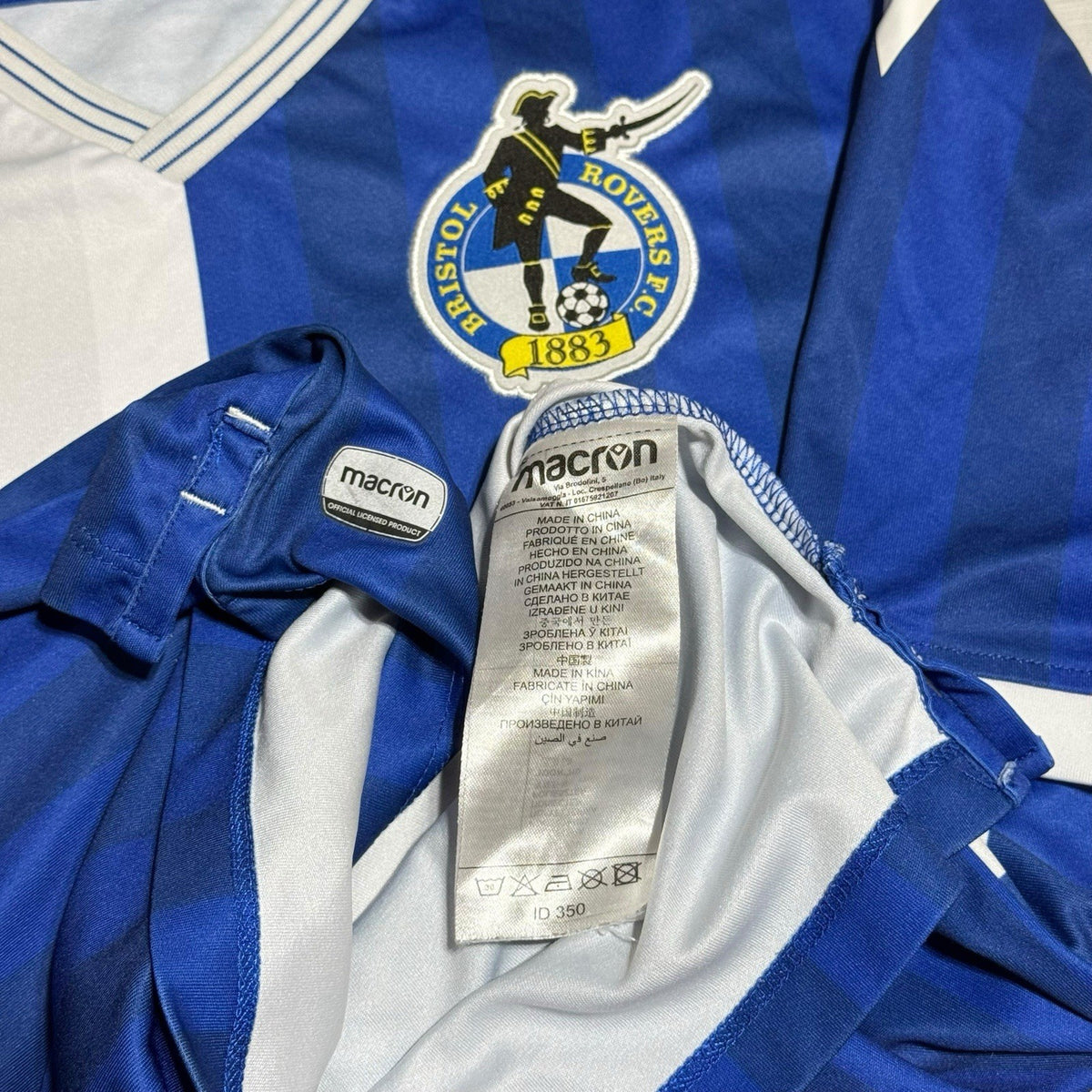 Bristol Rovers Home Shirt 2019/20 Men’s Small Original Macron Football Jersey