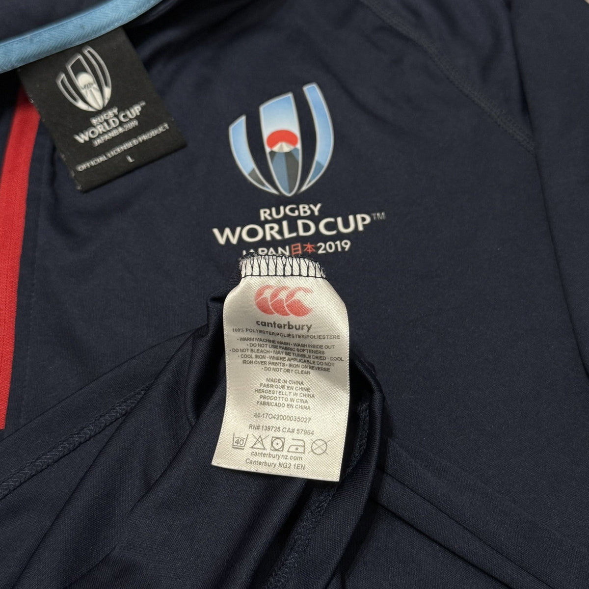 Canterbury Rugby World Cup Japan 2019 Jersey Mens Large 1/4 Zip Training Top