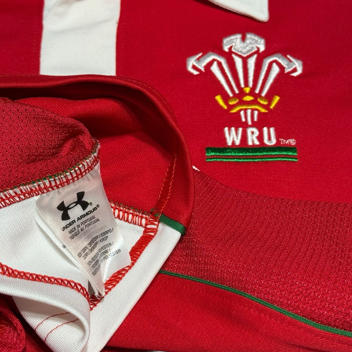 Under Armour Wales Rugby Shirt Home 2008 2009 Red Mens Medium