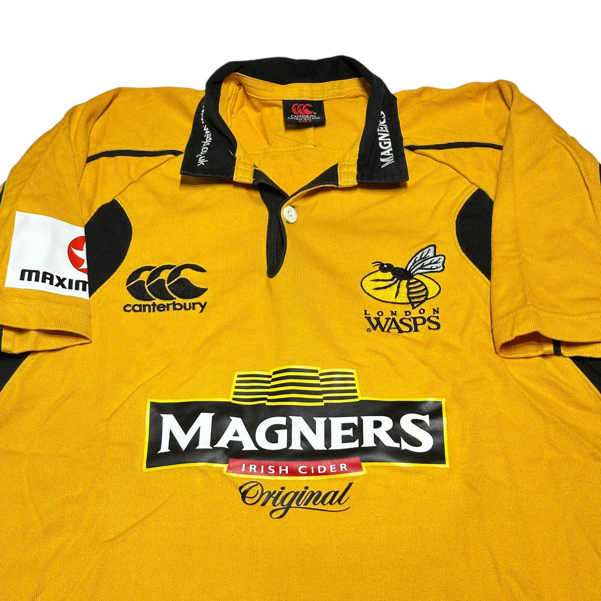 London Wasps Rugby Away Shirt 2007/2009 Canterbury Jersey Small S