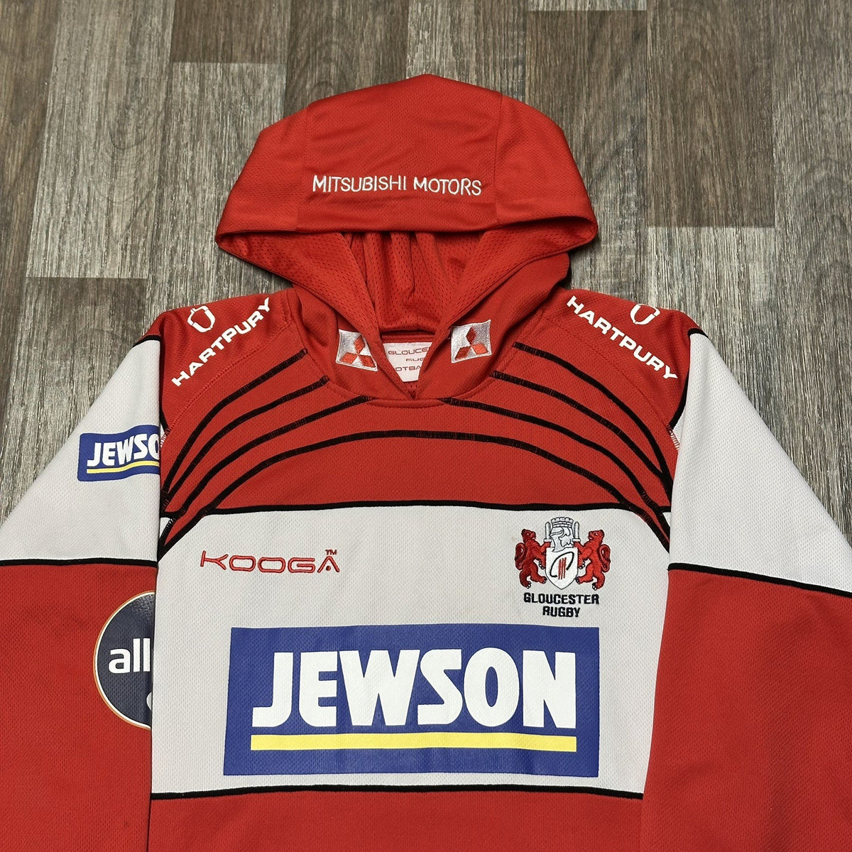Gloucester Rugby Jersey Jumper Hoodie Small Adults Authentic